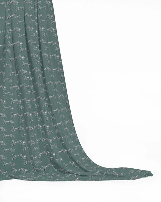 Kissing Hare Teals Fabric Prints - Elizabeth's Boutique