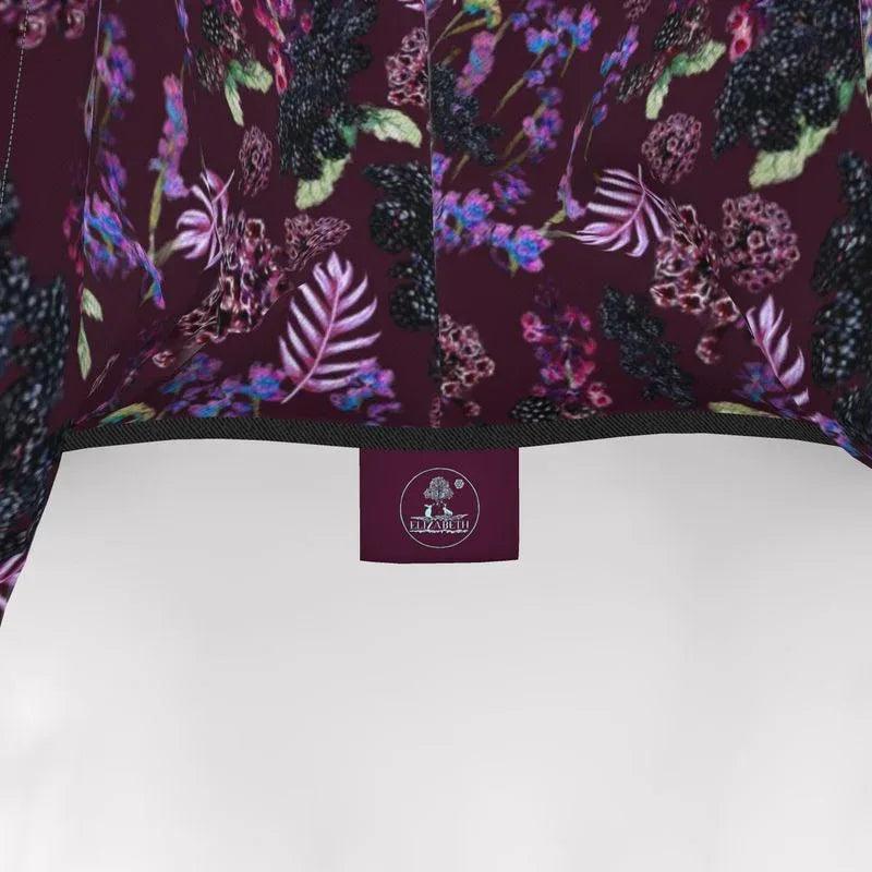 Three of Cups Hare Tarot Deck Hoodie Dress Deep Red - Elizabeth's Boutique