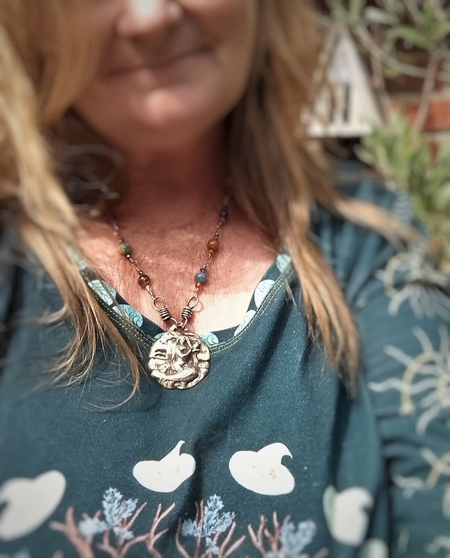 AQUARIUS Crystal Zodiac Astrology Pendant Necklace