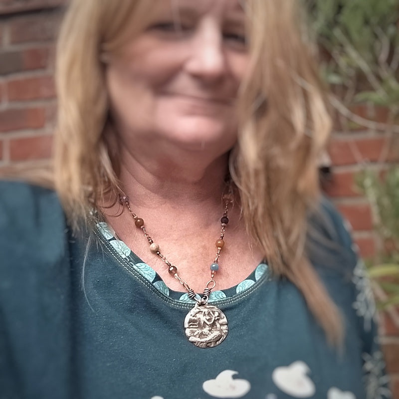AQUARIUS Crystal Zodiac Astrology Pendant Necklace