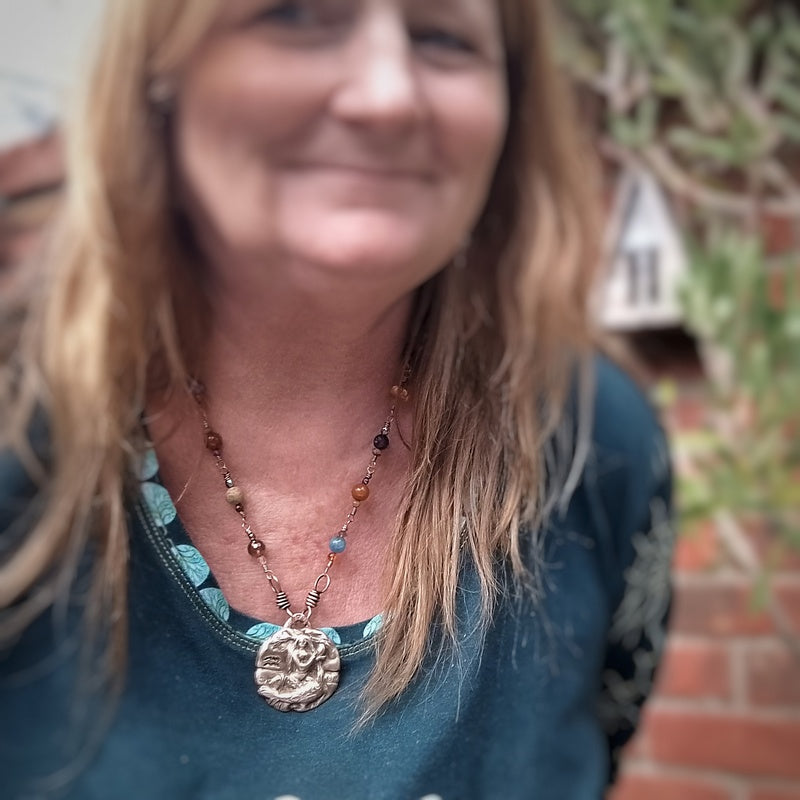 AQUARIUS Crystal Zodiac Astrology Pendant Necklace