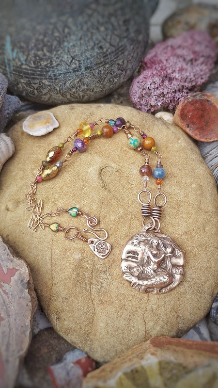 AQUARIUS Crystal Zodiac Astrology Pendant Necklace