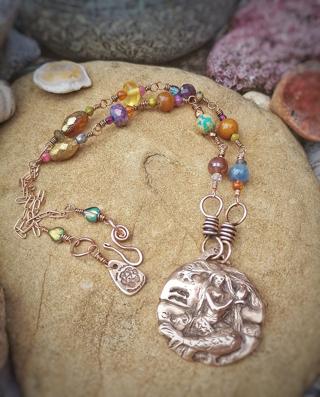 AQUARIUS Crystal Zodiac Astrology Pendant Necklace