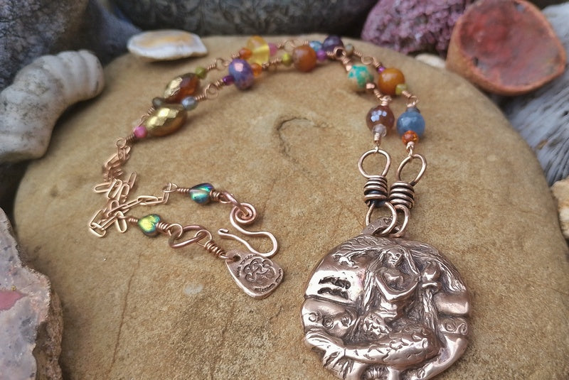 AQUARIUS Crystal Zodiac Astrology Pendant Necklace