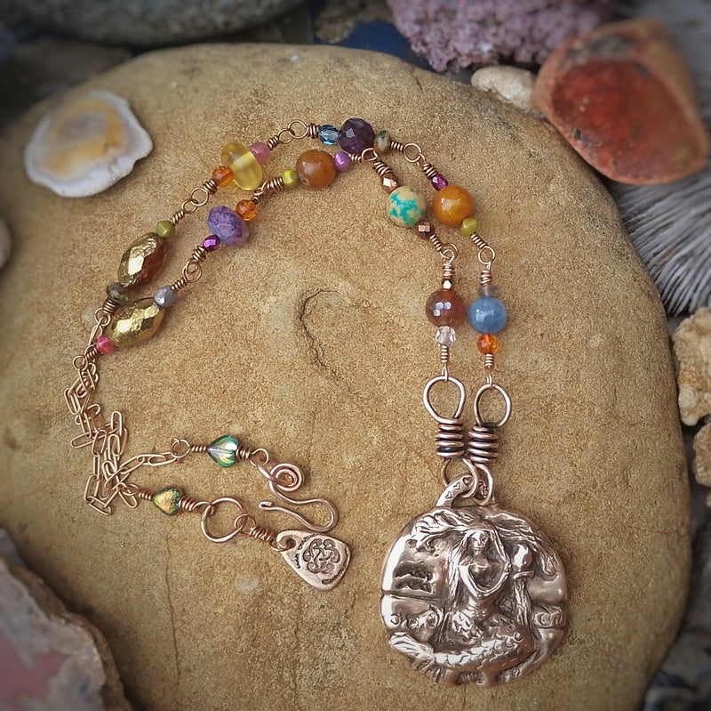 AQUARIUS Crystal Zodiac Astrology Pendant Necklace