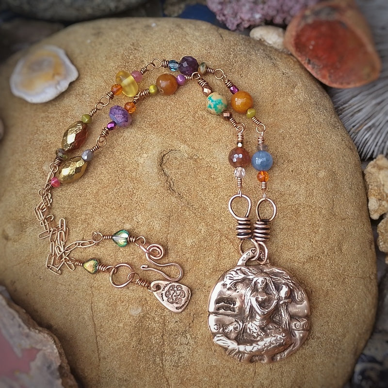 AQUARIUS Crystal Zodiac Astrology Pendant Necklace