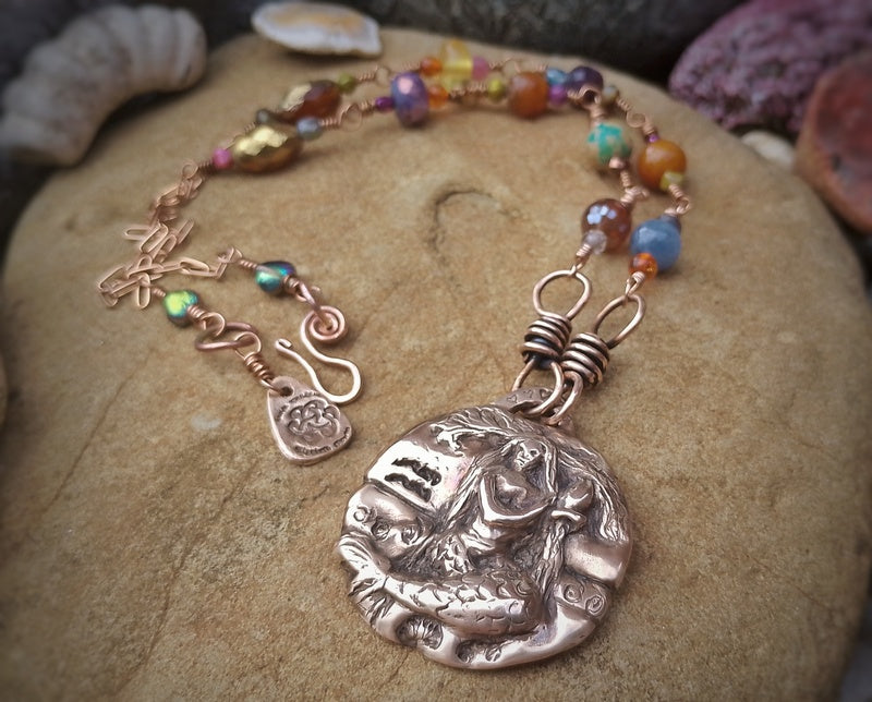 AQUARIUS Crystal Zodiac Astrology Pendant Necklace