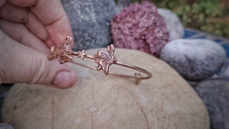 Running Spiral Starlit Hares Bangle
