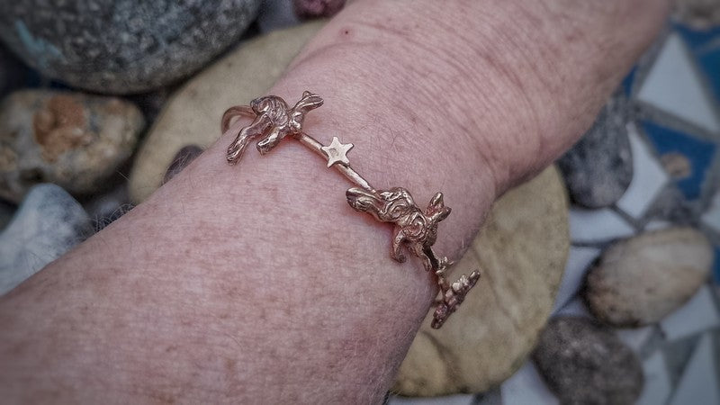 Running Spiral Starlit Hares Bangle