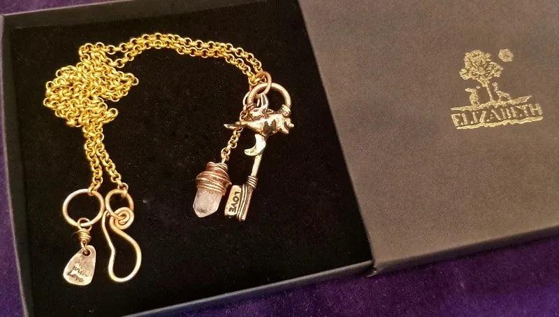 Cosmic Moon Connection Herkimer Diamond Portal Key - Elizabeth's Boutique