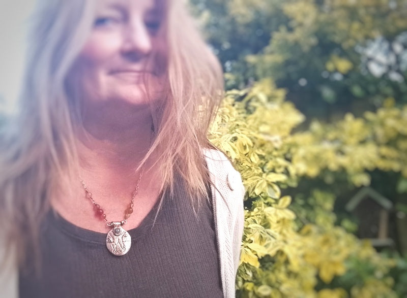 Boxing Hare Opal Necklace