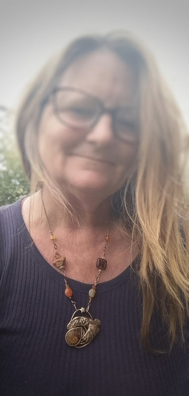 Owls Wisdom Ammonite Necklace