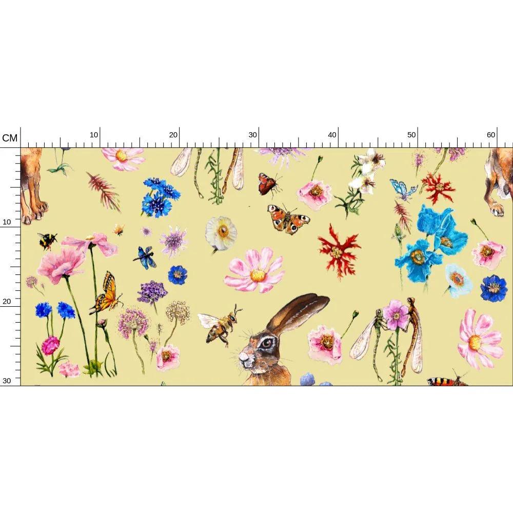 Summer Hare Garden Wallpaper - Elizabeth's Boutique