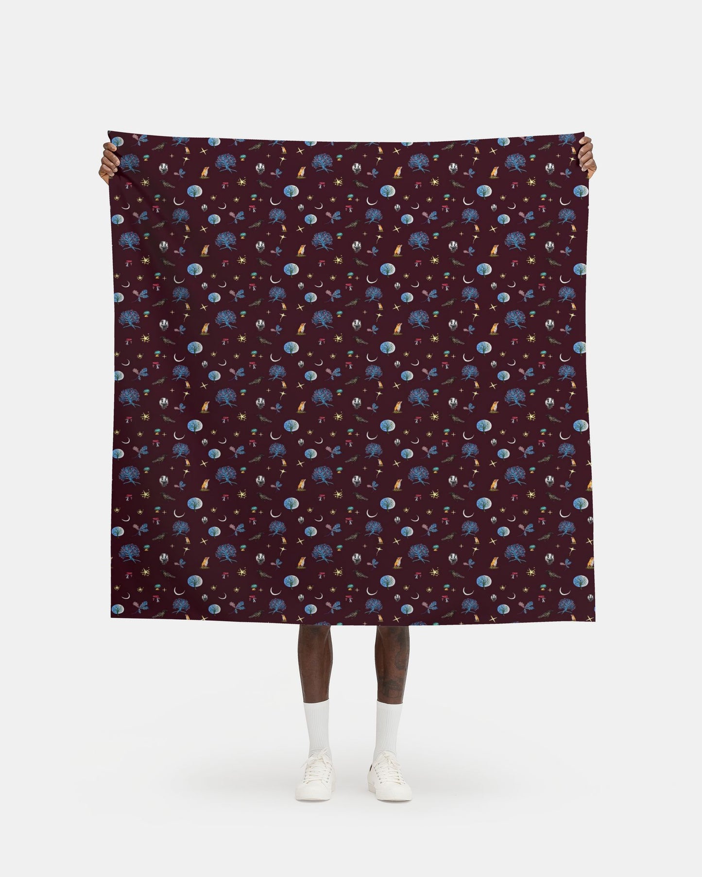 Wild Nights Mystical Fabric Prints Dark Cherry Red