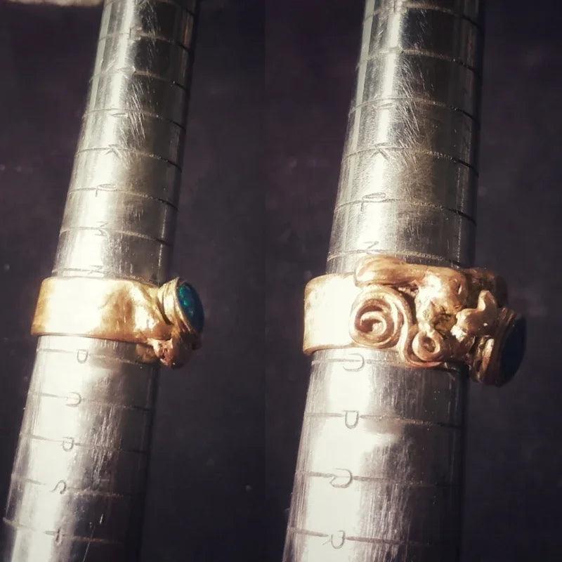 Opal Dust Snoozing Dreamy Hare Ring - Elizabeth's Boutique