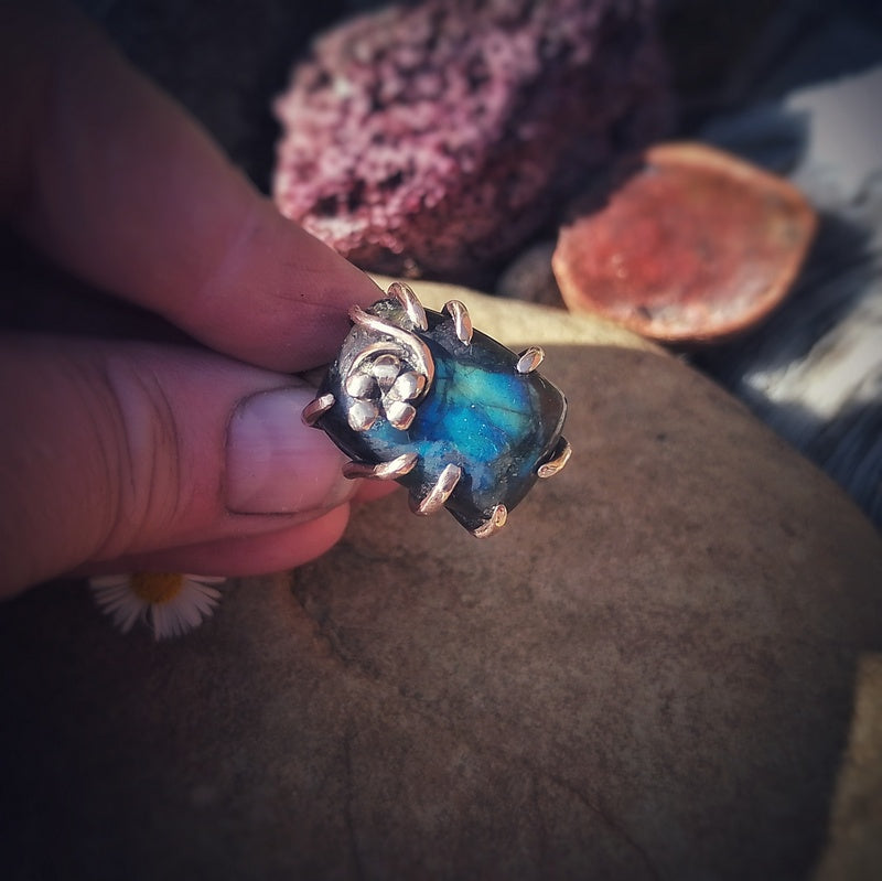 Galactic Dreams Labradorite Bronze Ring