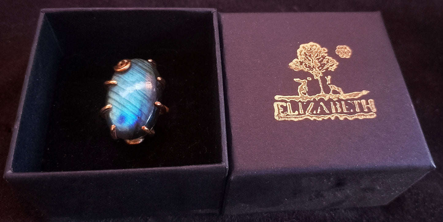 Labradorite Statement Ring