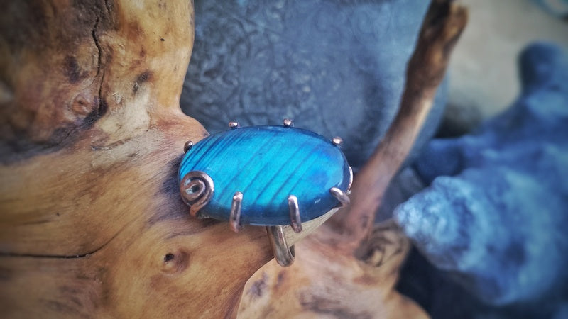 Labradorite Statement Ring