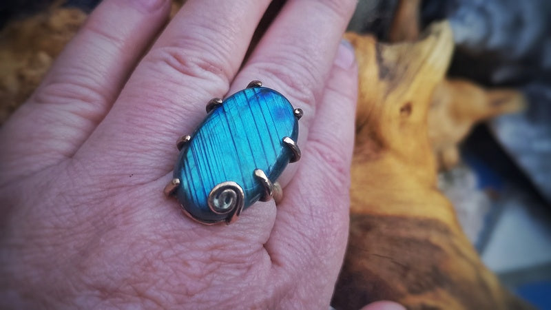 Labradorite Statement Ring