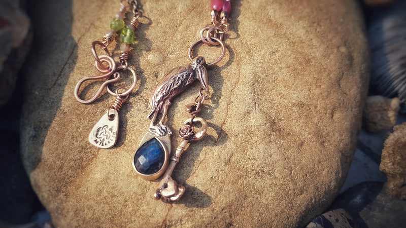 New Beginnings Labradorite Pelican Necklace