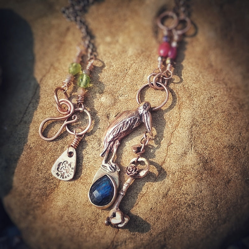 New Beginnings Labradorite Pelican Necklace