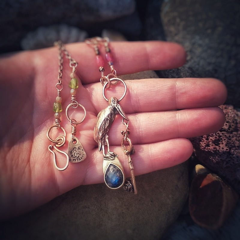 New Beginnings Labradorite Pelican Necklace