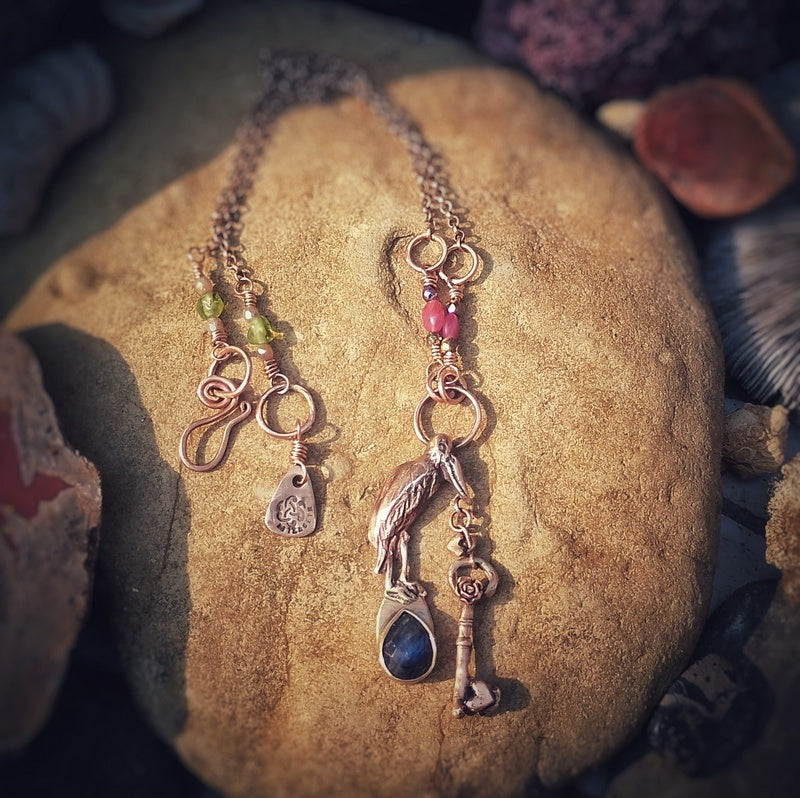 New Beginnings Labradorite Pelican Necklace