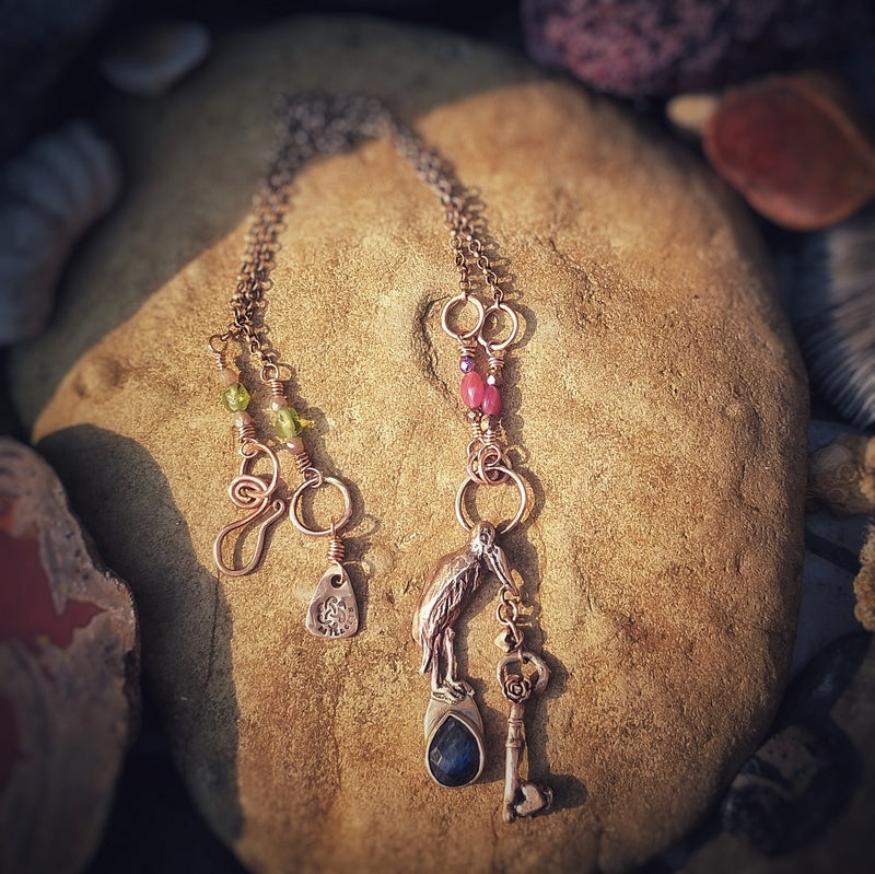 New Beginnings Labradorite Pelican Necklace