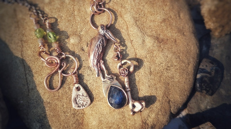New Beginnings Labradorite Pelican Necklace