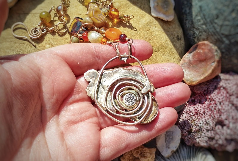 Owls Wisdom Ammonite Necklace