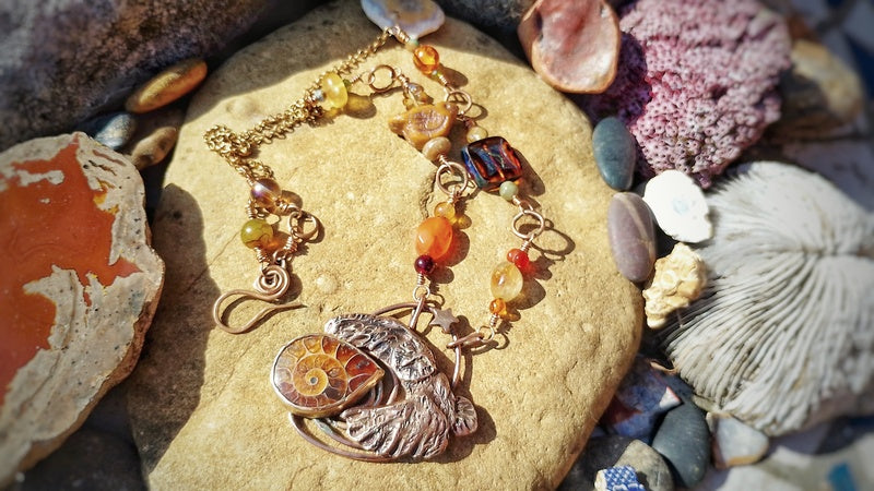 Owls Wisdom Ammonite Necklace