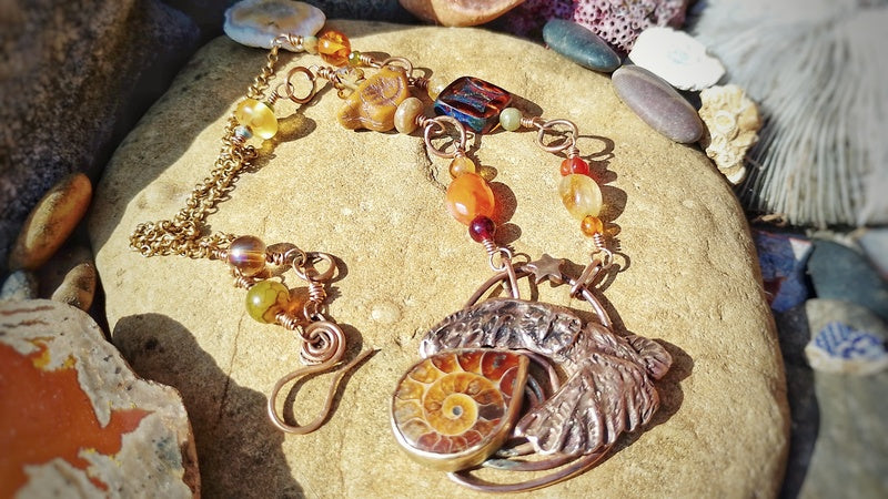 Owls Wisdom Ammonite Necklace