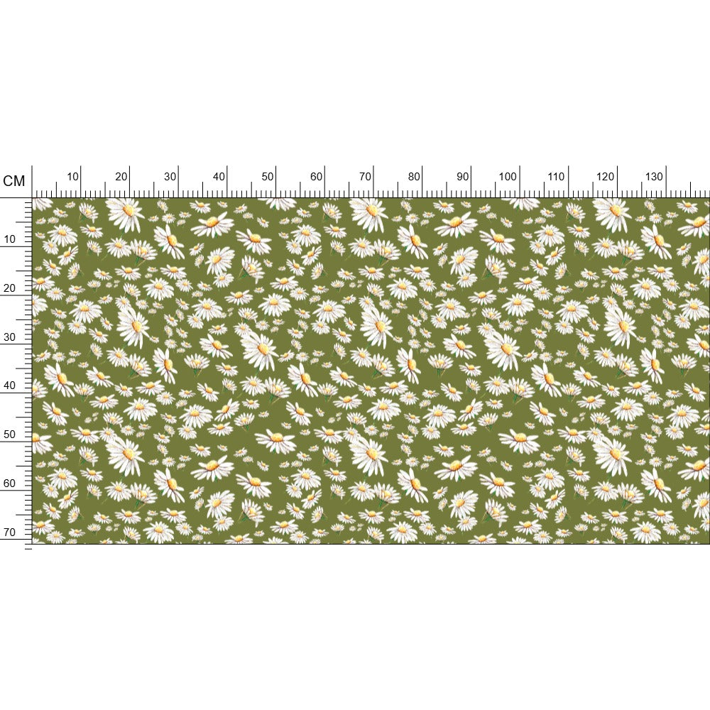 Daisy Daisy Fabric Print Olive