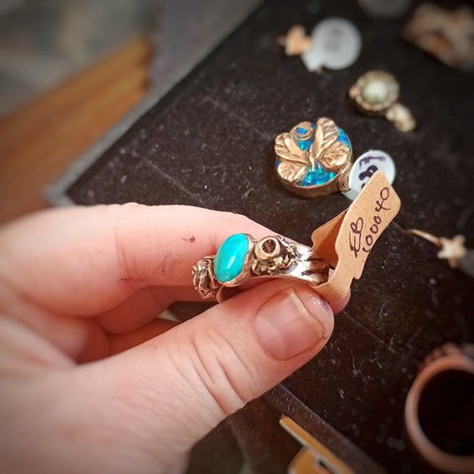 Blue Sky Floral Ring