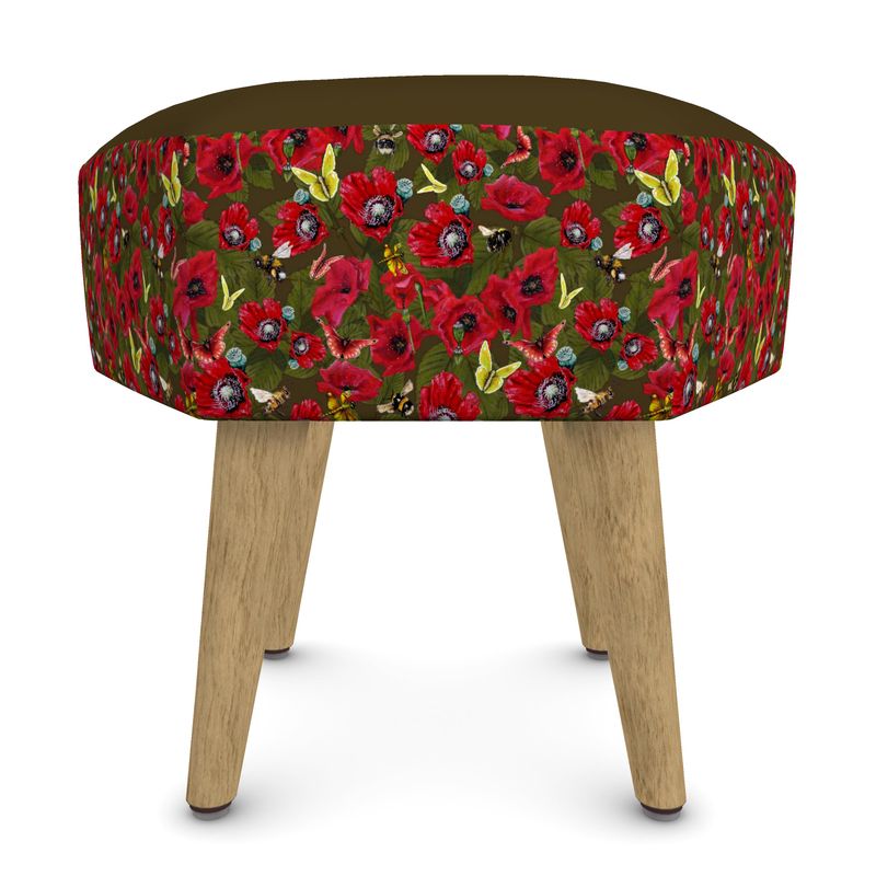 floral design on footstall by Elizabeth Shewan Artist Designer Boutique
