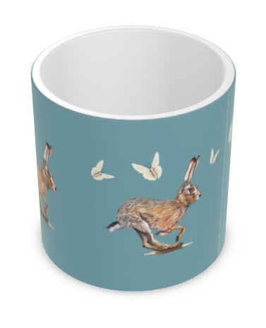 Wild Brown Hare Plant Pot