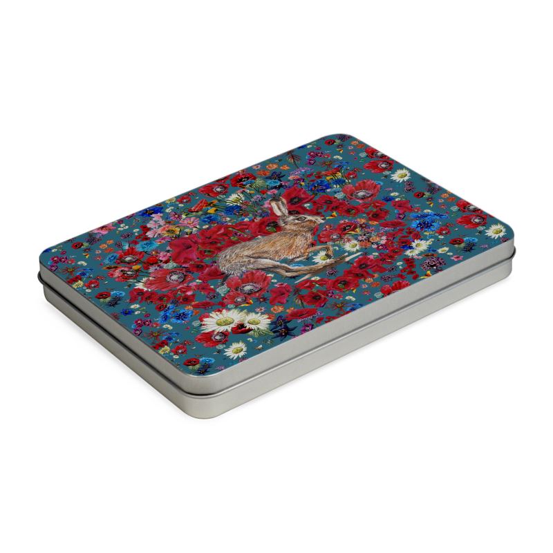 Wild Running Hare Floral Jigsaw