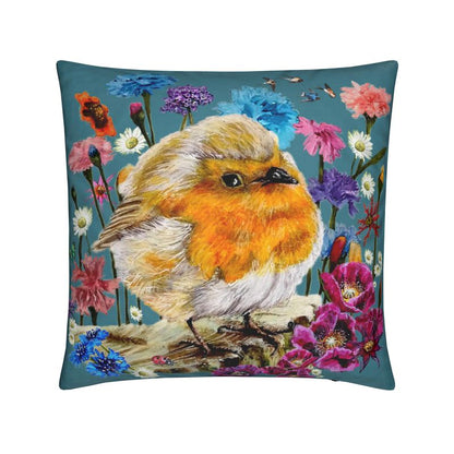 Messenger Robin Velvet Cushion