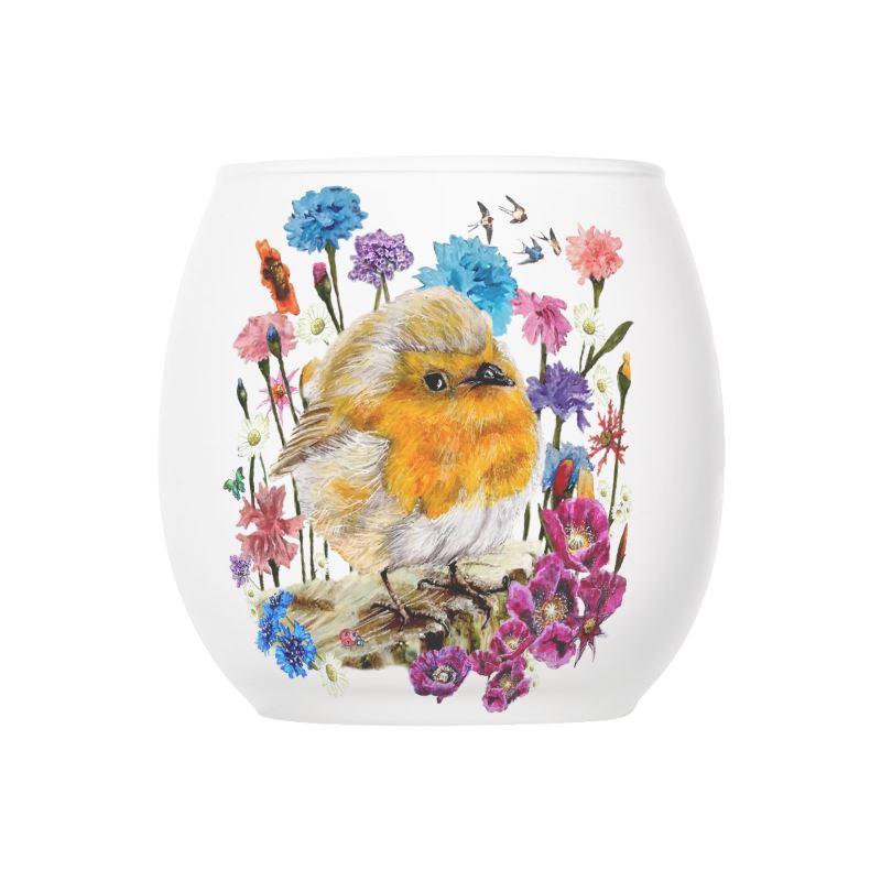 Fluffy Robin Tealight Candle Holder