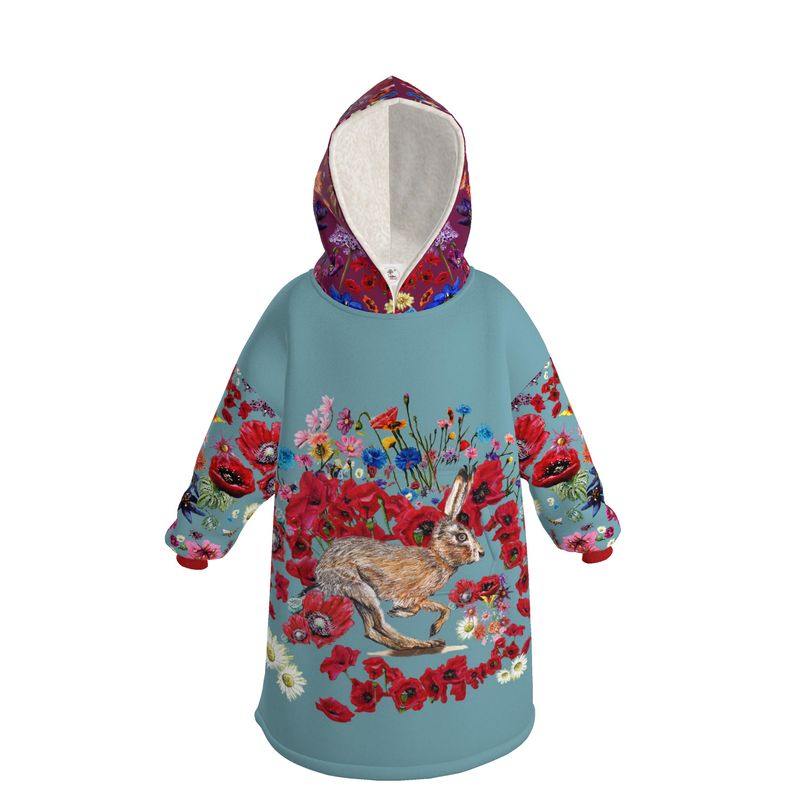 Snug as a Bug Hare Hoodie Blanket