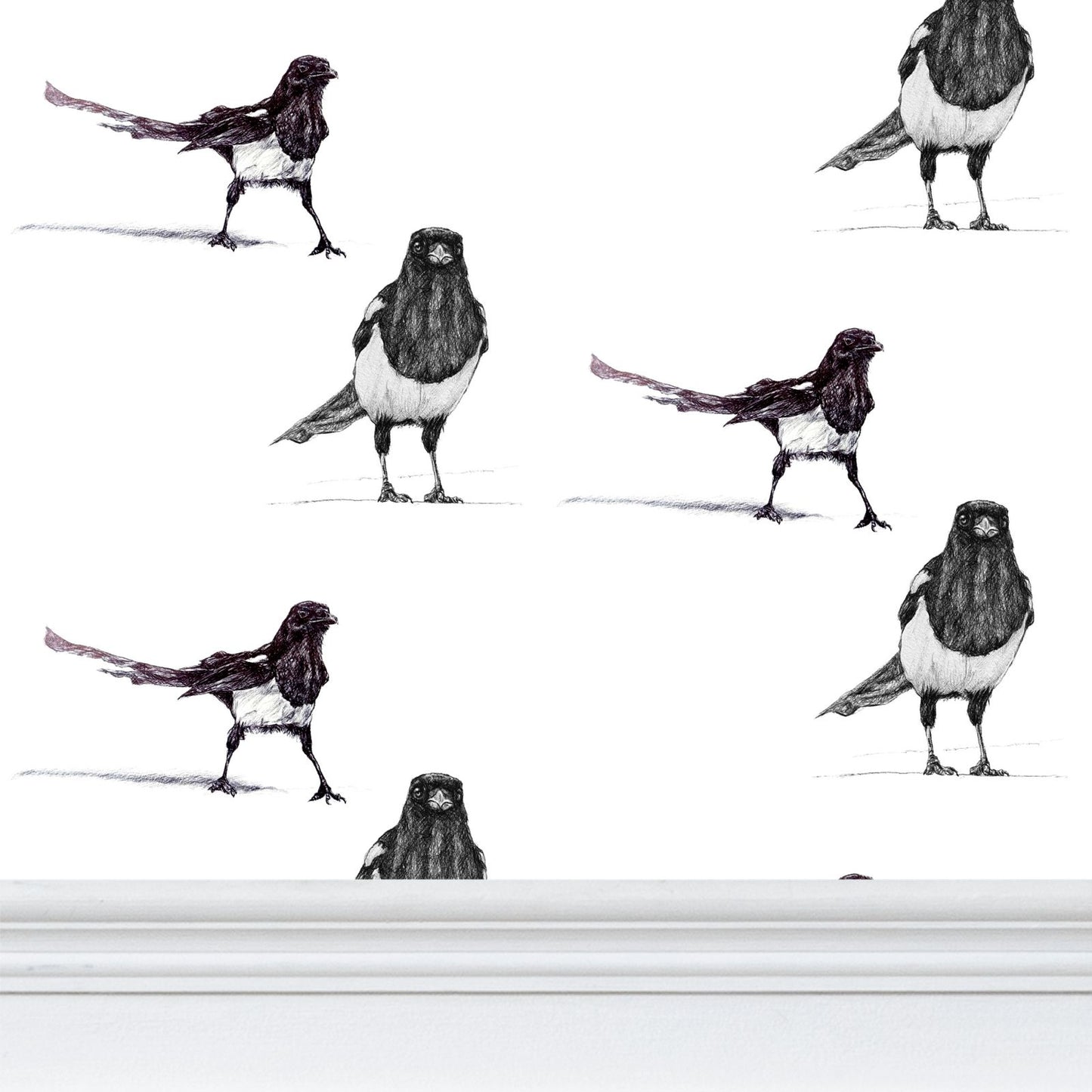 Visiting Magpie Wallpaper