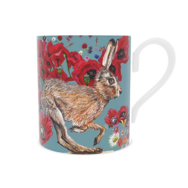 Running Hare Bone China Mug