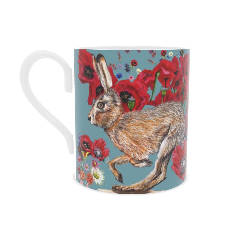 Running Hare Bone China Mug