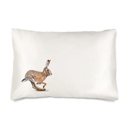 Wild Brown Hare Soft Silk Pillowcase