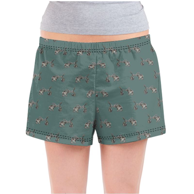 Kissing Hare Ladies Pyjama Shorts Organic Cotton