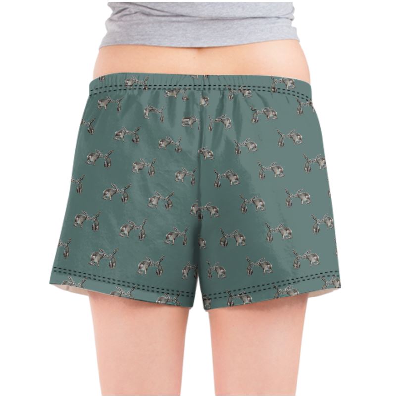 Kissing Hare Ladies Pyjama Shorts Organic Cotton