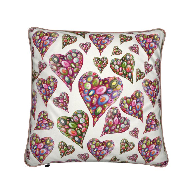 Heart and Soul Angelic Heart Velvet Cushion