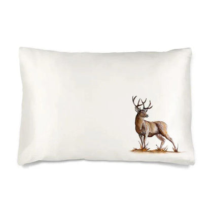 The Stag Soft Silk Pillowcase - Elizabeth's Boutique