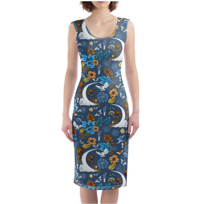 Wolf Wisdom Nature Bodycon Dress