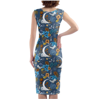 Wolf Wisdom Nature Bodycon Dress